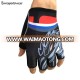 Custom men tuff half finger gel cycling gloves