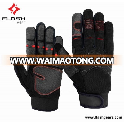 Men Best Leather Mechanics Gloves ,Best Quality Half Finger Mechanics Gloves_2019