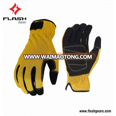 Men Best Yellow Working Safety Gloves ,Best Protected Mechanics Working Gloves_2019